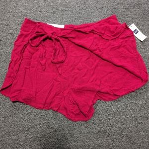 NWT! GAP pink layered shorts with side tie